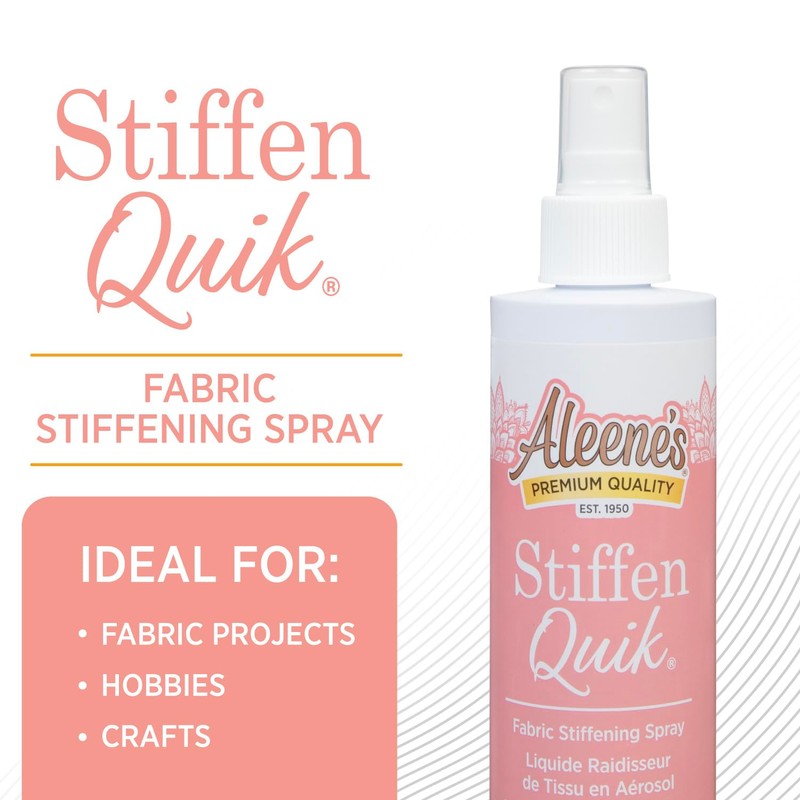 Aleene's Fabric Fusion Stiffen Quik Pump Spray Adhesive, Quick Drying,