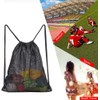 YaoooosF Mesh Bag, Gym Sack, Shoulder Bag, Backpack, 17.7 x