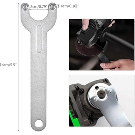 Llave angular de brida de 5 pulgadas, 5/8-11, tuerca de bloqueo de metal para compatible con Dewalt Milwaukee Makita 193465-4 Bosch Black and Decker Ryobi