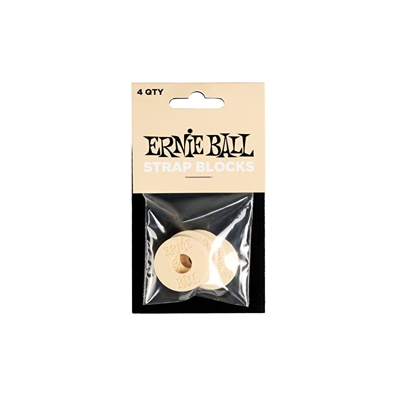 Ernie Ball Strap Blocks 4pk - Cream