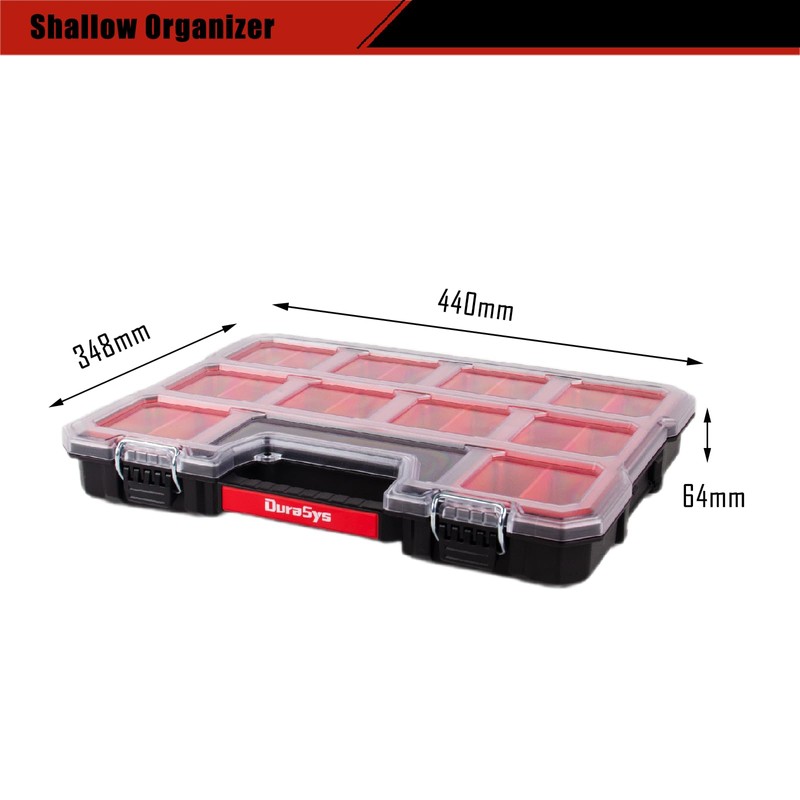 DuraSys Tools Organizer, Small Parts Storage Toolbox, 17.3 * 13.7