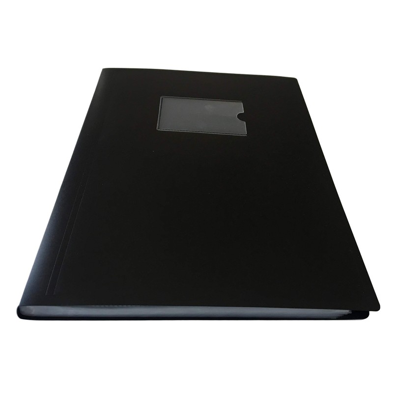 Janrax A4 Flexible Cover Display Book - Presentation Folder (Black,