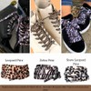 Smart Laces Schnürsenkel mit Schneeleoparden-Zebra-Tiermuster, flach, ideal als Ersatz für
