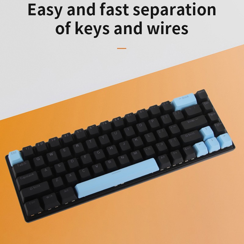 Mechanical Keyboard 68 Keys RGB Backlight Compact Wired Keyboard with