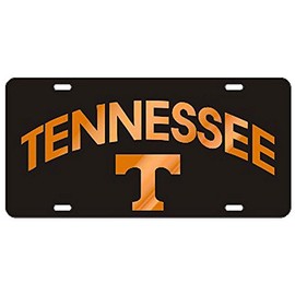 Craftique Tennessee Volunteers Black TN/T Laser Cut License Plate