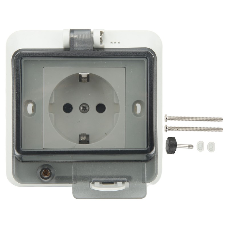Standard IP66 Waterproof Wall Outlet Wall Mounted Concealed Plug Adapter
