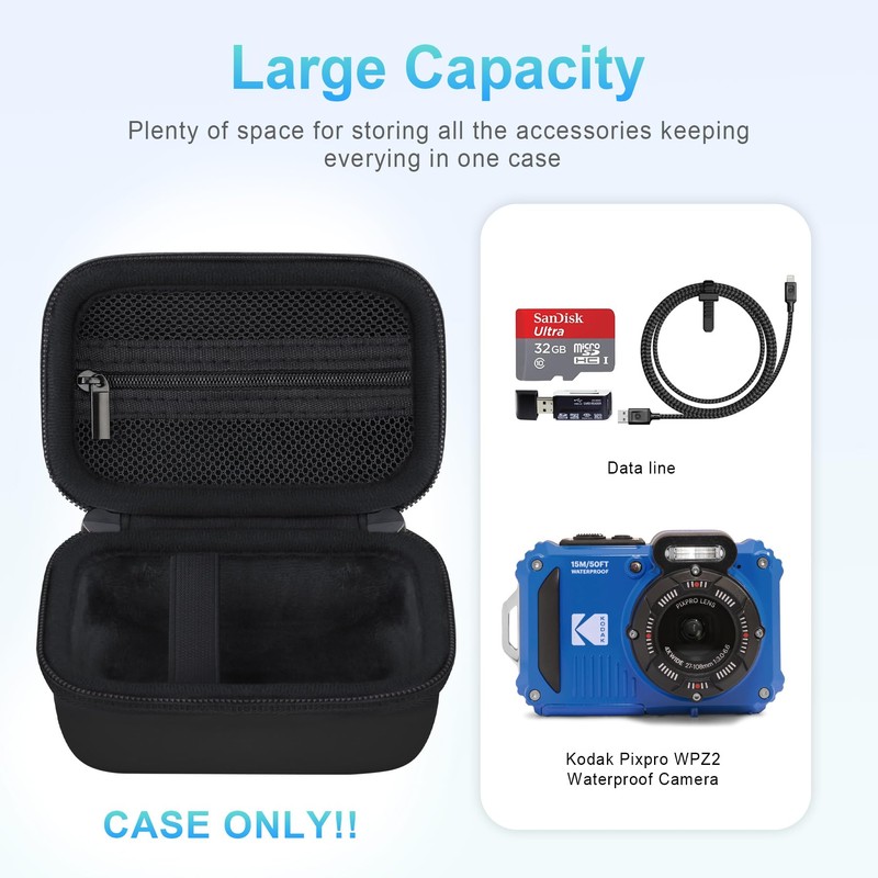 BOVKE Travel Case for Kodak PIXPRO WPZ2 Rugged Waterproof Shockproof