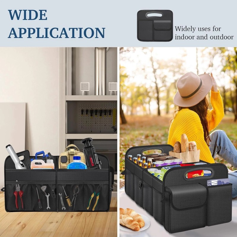 Car Trunk Organizer – Large Capacity, Waterproof, Collapsible for SUV