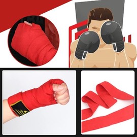 Cinta Boxeo Vendas de Mano, Extra Largas 5 m, Elasticas Endas de Mano Profesionales para Protección de Muñecas y Nudillos, Vendas de Mano para Boxeado