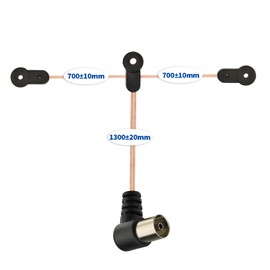 Bingfu FM Radio Antenna with Adapter 75 Ohm 1.7m/5.57ft and TV Male to F Male Connector for Onkyo Sherwood Yamaha Marantz Pioneer Oenon Panasonic Radio