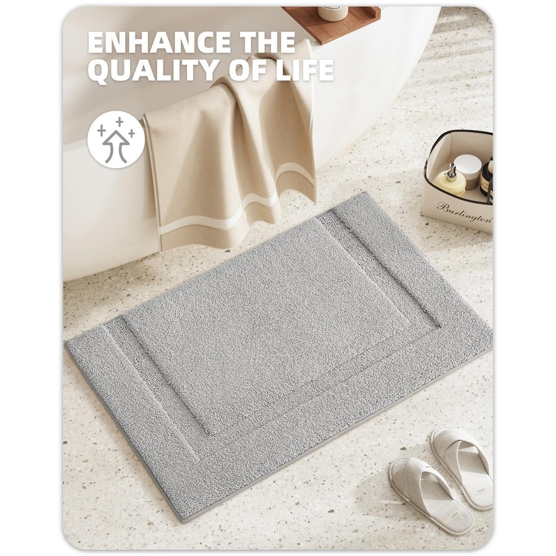 COLOR&GEOMETRY Small Bath Mat, Extra Soft Bathroom Mat Non Slip