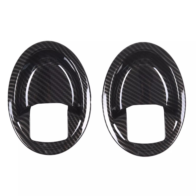 BEBECAR Carbon Fiber ABS Door Handle Bezel Trim COver Fits