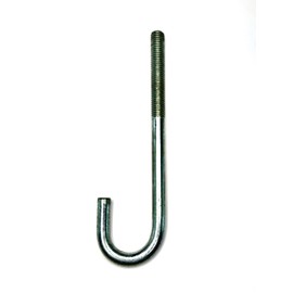 J Hook Bolt M8 160mm Length, Nuts and Dowty Spat Sealing Washers (8)