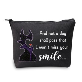 PXTIDY Evil Queens Lover Villain Gift I Won't Miss Your Smile Evil Queen Survival Kit Makeup Bag Villain Gift Witch Inspired Cosmetic Bag