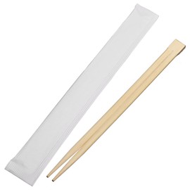 Universal Souvenir 9 Inch Disposable Bamboo Chopsticks with individual Package Connected at the Top (200 Pcs)