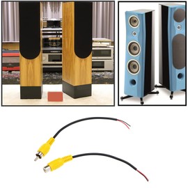 Create idea 2 Pairs RCA Audio Cable Male / Female to Bare Wire Ends for Subwoofer/Car/Motorcycle Audio Stereo Player 15 cm 2 Male & 2 Sockets