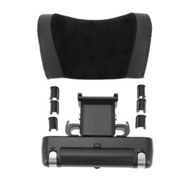 A ABSOPRO Car Neck Pillow Breathable Car Seat Headrest Pillow Cushion Pillow for Neck Back Memory Foam Faux Leather ABS Black