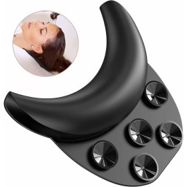 SANBREVE Cuelllera Silcon Negro Para Lavacabezas Cojín De Descanso