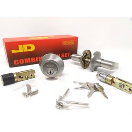 Stainless Steel Lever Exterior Lock and Deadbolt Set for Mobile Home Doors (1)