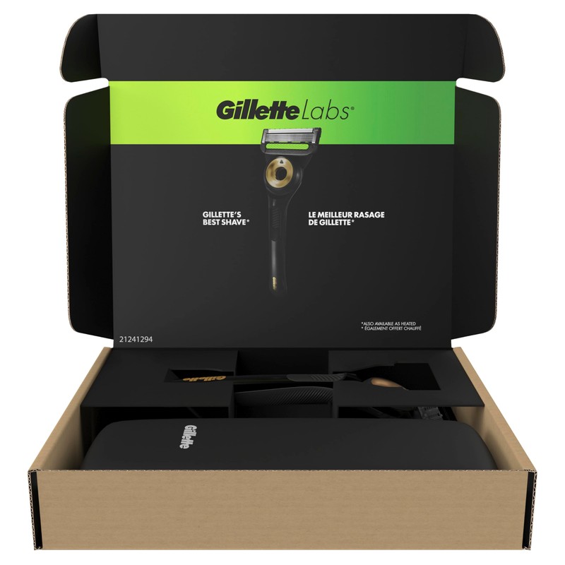 GilletteLabs With Exfoliating Bar Shaving Razor For Men, 1 Handle,