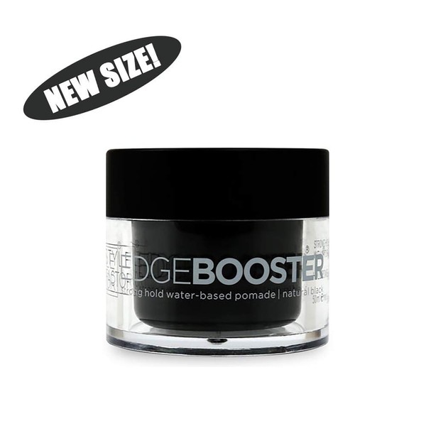 Style Factor Edge Booster Hideout Hair Pomade Strong Hold Color Gel 1.7oz Natural Black (Natural Black)