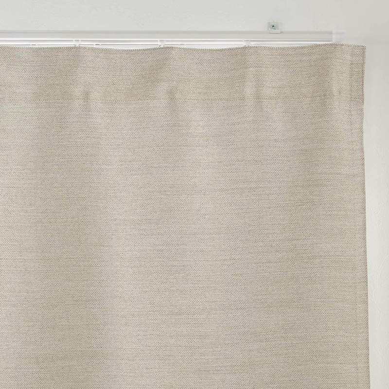 MUJI 84345937 Flame-retardant Blackout Double Weave Non Pleated Curtain, Beige,