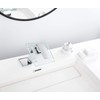 Bathroom Faucet LED Light 3 Colors Changing Waterfall Glass Spout