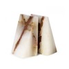 Bey-Berk White Triangular Marble Bookends – Heavy-Duty Wedge Design, Modern