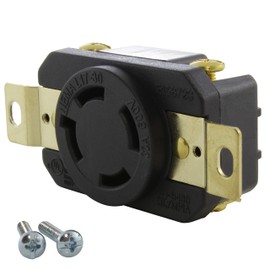 AC WORKS Flush Mount Industrial Locking Grade Receptacle (NEMA L17-30R)