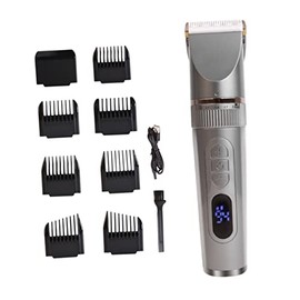 Rechargeable Hair Clippers with LED Display Ultra Quiet Cordless Trimmer for Men and Speed Salon Grooming Kit with Precise Blades for Home Haircuts and Beginners
