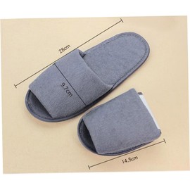 BIUDECO 4 Pairs Disposable Travel Slippers Portable Folding Hotel Slippers for Men Lightweight and Comfortable for Airlines Spas Home and Grey Each