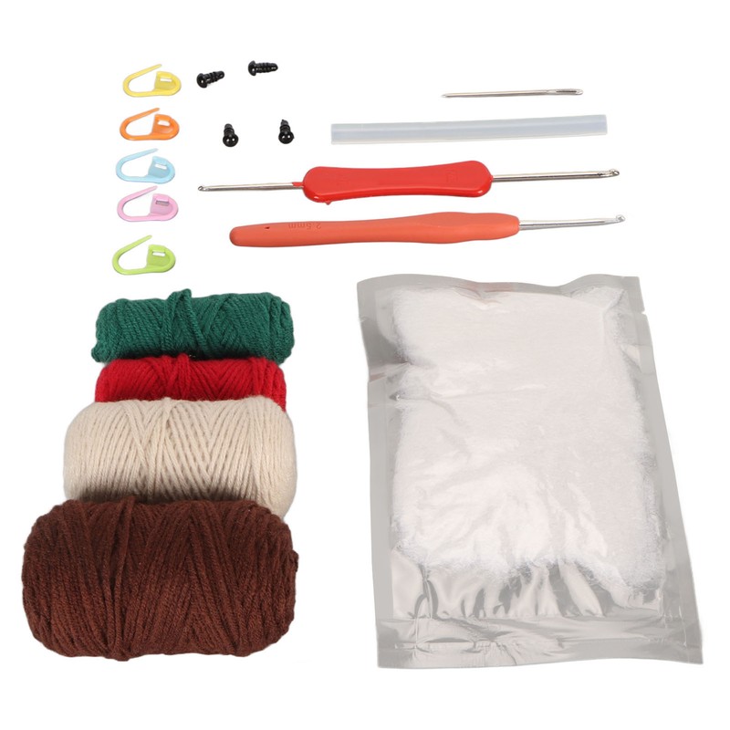 Hedgehogs Crochet Kit with Yarns Crochet Hook Stuffing DIY Learn