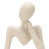 Thinker Statue Synthetic Resin Fine Polishing Unique Hollow Design Abstract