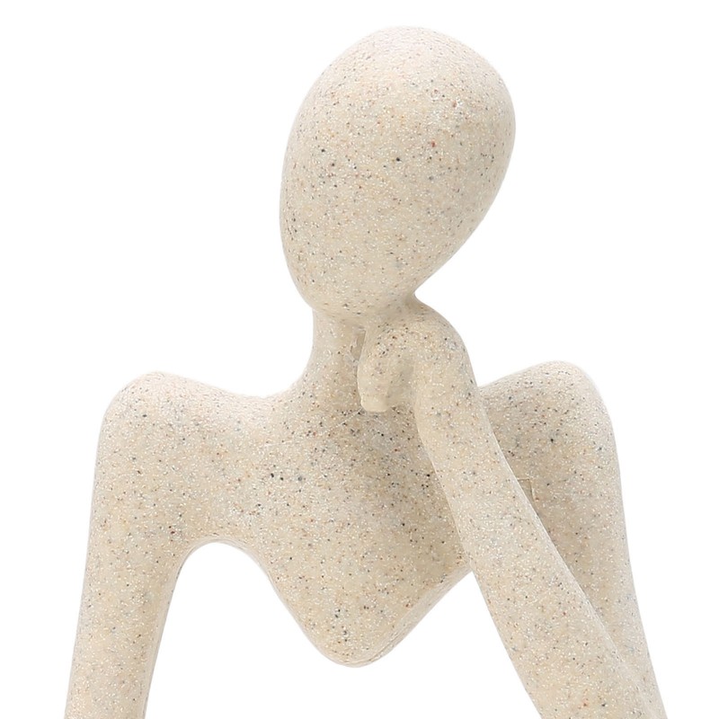 Thinker Statue Synthetic Resin Fine Polishing Unique Hollow Design Abstract