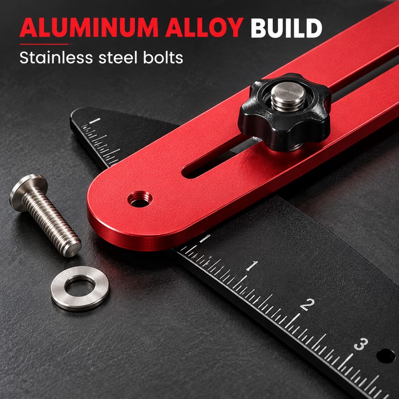 Adjustable Stair Tread Template Tool, 10.2–60 Inch Aluminum Measuring Jig
