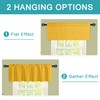 JIUZHEN Yellow Blackout Valance Short Curtains for Kitchen - Rod