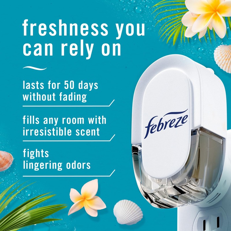 Febreze Odor-Fighting Fade Defy PLUG Air Freshener Refill, Bora Bora,