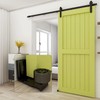 CCJH Upgrade Sliding Barn Door Bottom Adjustable Floor Guide Wall
