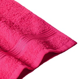 BELIZZI HOME - Toallitas de algodón ultra suaves, contiene 12 paños faciales de 12 x 12 pulgadas, ideales para uso diario, toallas faciales compactas y ligeras, multiusos, color rosa intenso