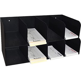 8 Pocket Steel Teller Organizer - Check Separator - 4 Over 4
