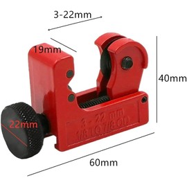 Mini Pipe Cutter,Pipe Cutter Tool for （1/8 inch -7/8 inch）/ (3-22mm) OD Pipes) - Cuts Copper, Aluminum, Metal, Plastic, Brass, Thin Stainless Steel