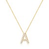 Jewlpire 14K Gold Initial Necklaces for Women, Initial Cubic Zirconia