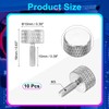 sourcing map M3x10mm Knurled Thumb Screw, 10 Pcs Aluminum Alloy