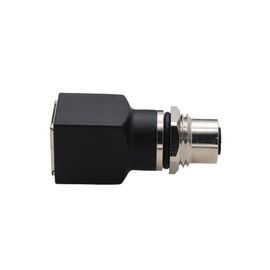 HangTon M12 to RJ45 Ethernet Adapter, 4pin D-code Female for Network Switch Profinet EtherCat Industrial Machine Control Automation Sensor Encoder, CAT5e CAT6 1Gbps Speed, Waterproof