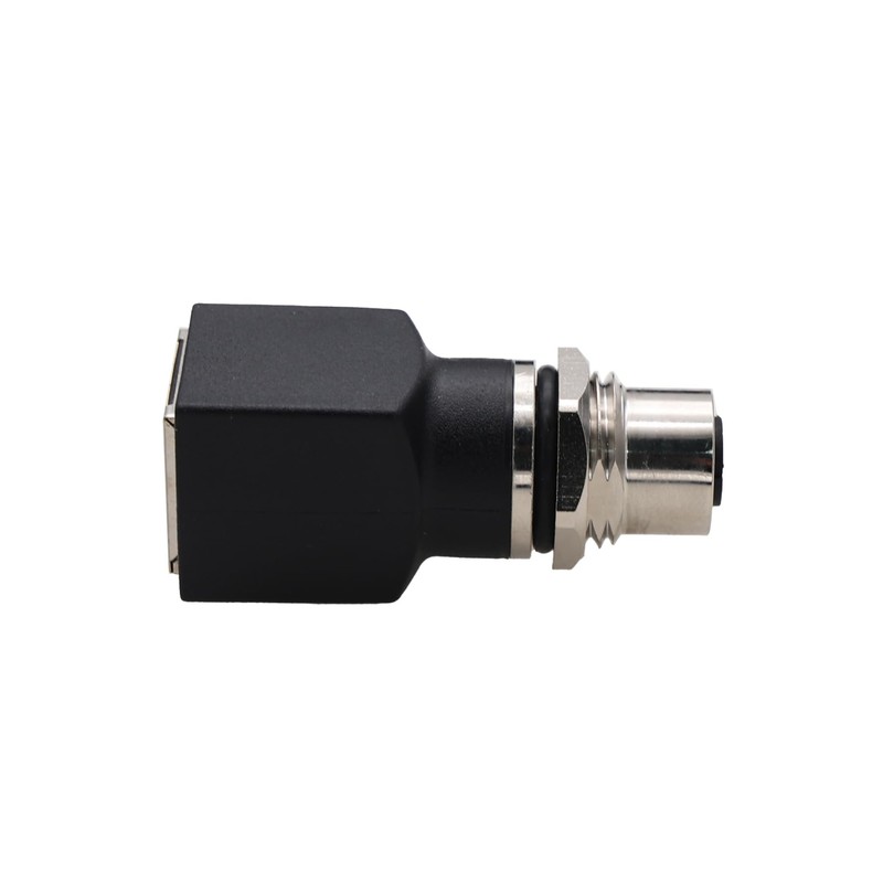 HangTon M12 to RJ45 Ethernet Adapter, 4pin D-code Female for