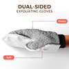 ZOMCHI 2 Pack Deep Exfoliating Glove with Dual Texture, Massage