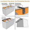 WINKER Countertop Support Bracket Heavy Duty Granite Hidden Forward L