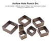 7Pcs Hollow Punch Cutter Squared Design High Carbon Steel Multipurpose