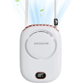 AOCOOLFAN Portable USB Neck Fan Mini Handheld Rechargeable White