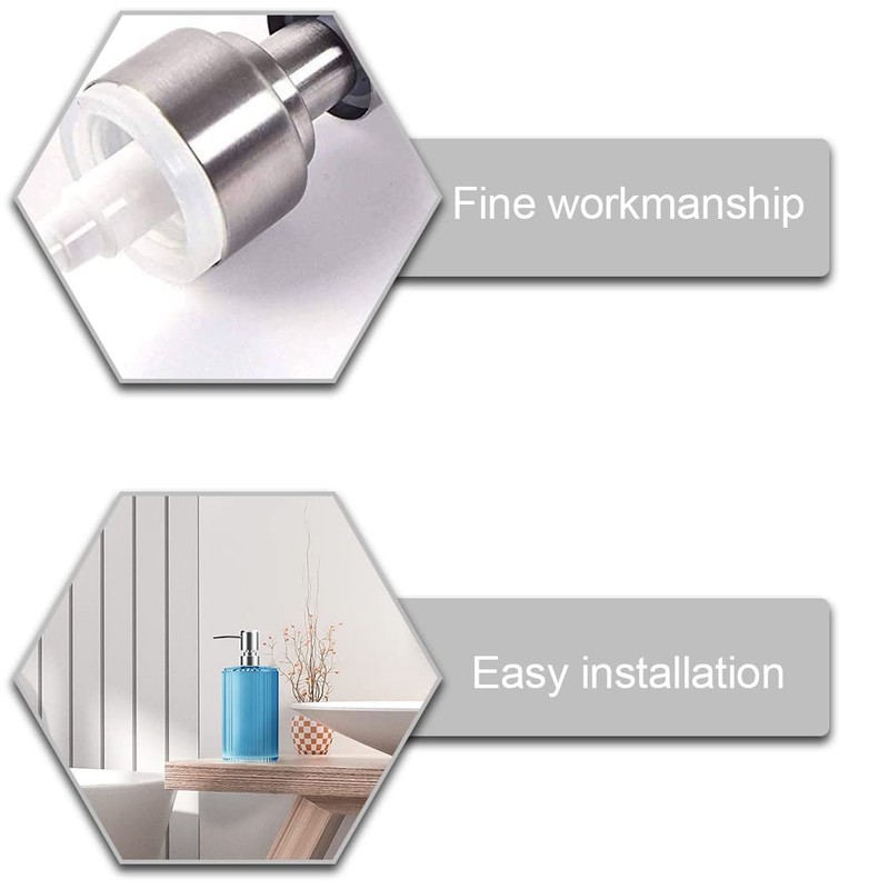 Soap Dispenser Pump,Durable 304 Rust Proof Stainless Steel Soap Pump,soap